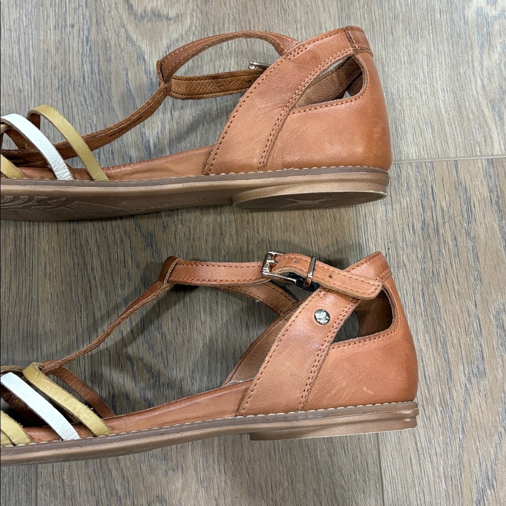Pikolinos TALAVERA W3D-0665C1 Brandy size 40 Mustard Cognac Cream Strappy Buckle - Picture 5 of 7